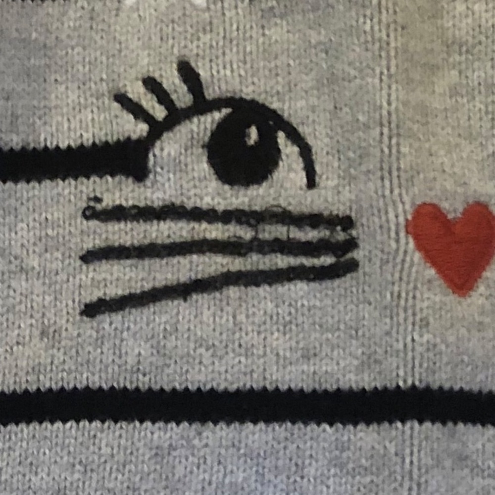 Gymboree Gray Striped Kitty Dress size 6 - Picture 3 of 8